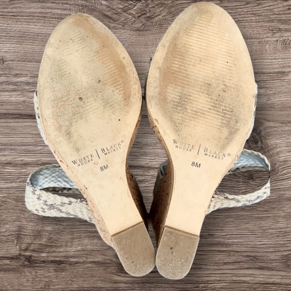 White House Black Market Cork Wedge Sandals – Size 8M - Picture 5 of 7